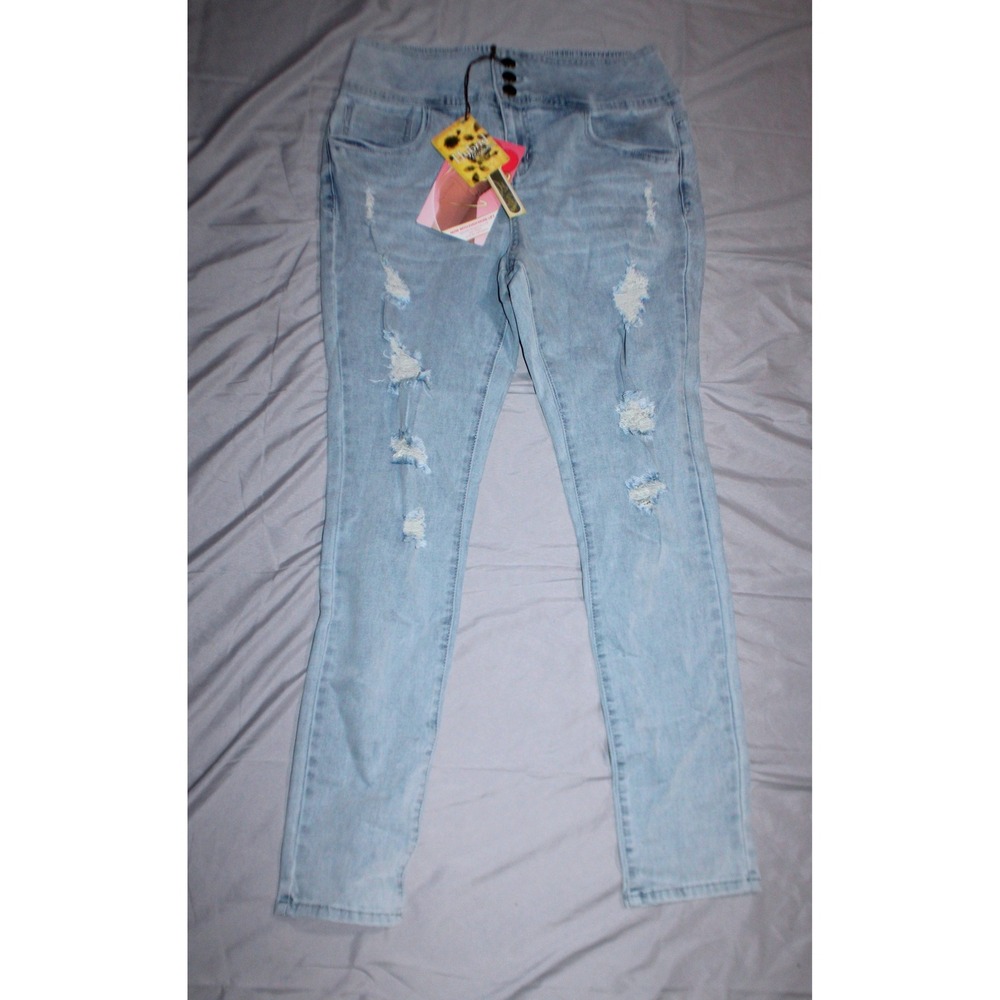 Women's Hybird Bum lifter 30 distressed jeans light color size 15